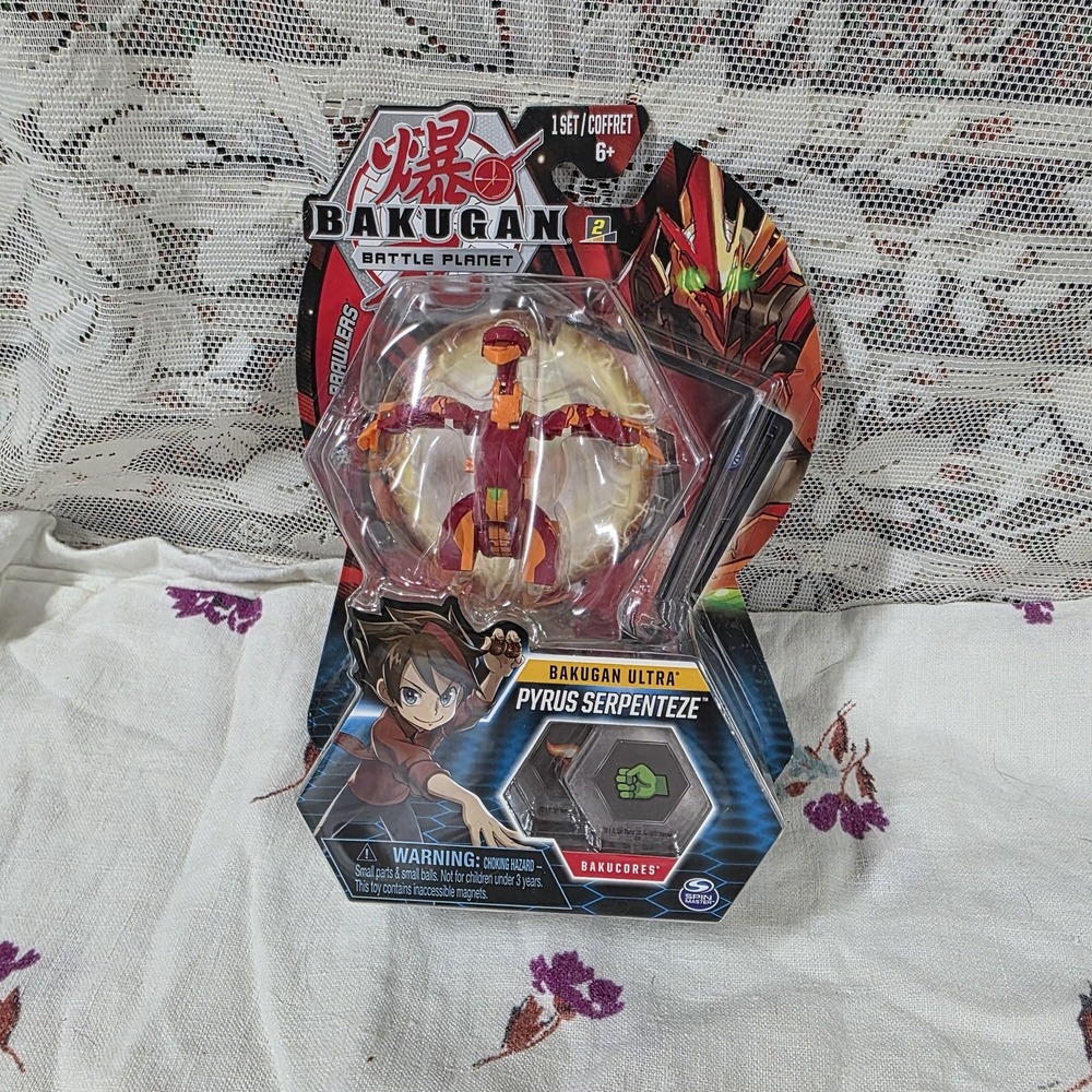 Bakugan Ultra Pyrus Serpenteze Red Action Figure Spin Master Battle Planet Toy